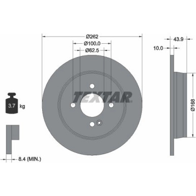 Bremsscheibe Kia T. Rio 11 | 92242203