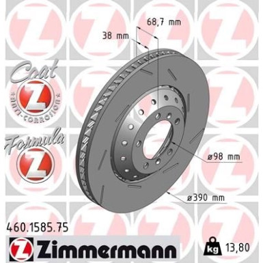 ZIMMERMANN Bremsscheibe | 460.1585.75