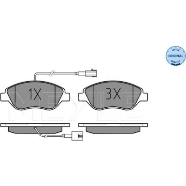 Bremsbelagsatz Fiat P. Stilo 1.9Jtd/2.4/Bravo 07- Mit Sensor | 025 237 1218/W