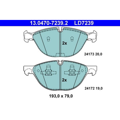 Bremsbelagsatz Bmw P. X5/X6 3.0 07-10 Keramik | 13.0470-7239.2