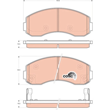 Bremsklötze VA | KIA K2500,K2700,K2900 97 | GDB3434