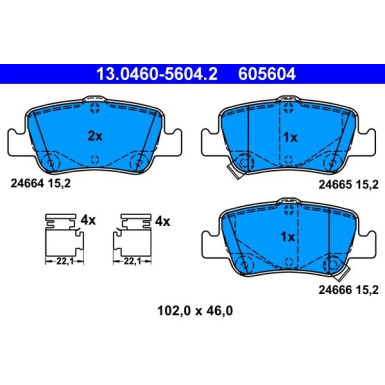 Bremsbelagsatz Toyota T. Auris/Corolla 07 | 13.0460-5604.2