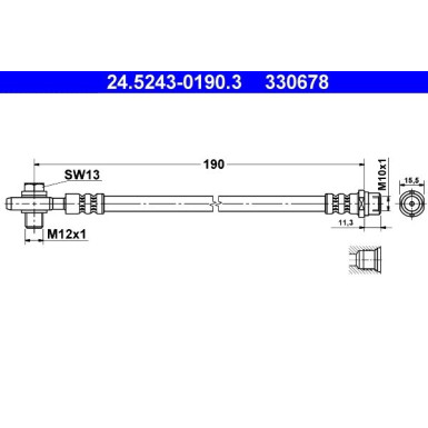 ATE Bremsschlauch | 24.5243-0190.3