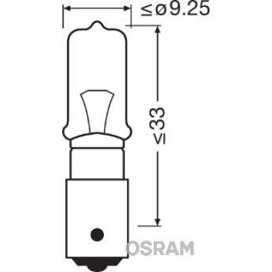 H21W 12V 21W BAY9s Original Spare Part 1 St. Osram | METALLSOCKEL | 64136