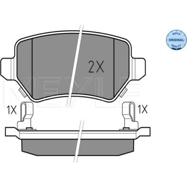 Bremsbelagsatz Opel T. Astra/Combo/Corsa/Meriva 00- Mit Sensor | 025 234 1715/W