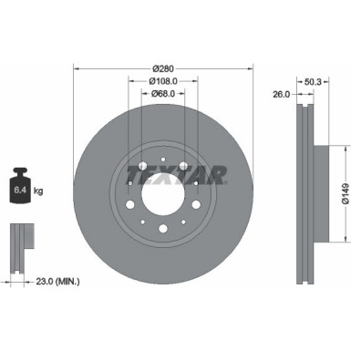 Bremsscheibe Volvo P. S70/S90/V | 92066703