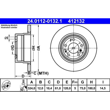 Bremsscheibe Bmw T. 7/8 2.8-5.4 90-01 | 24.0112-0132.1