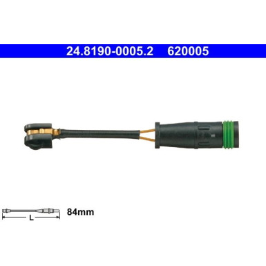 Warnkontakt, Bremsbelagverschleiß | 24.8190-0005.2