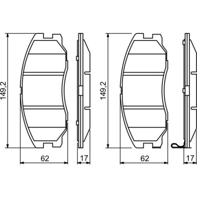 Bremsklötze | CHEVROLET,OPEL | 0 986 494 250