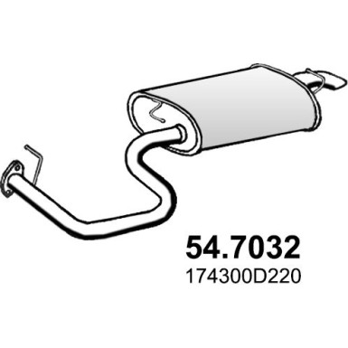 Endschalldämpfer | TOYOTA Avensis 1.6 1.8 03 | 54.7032