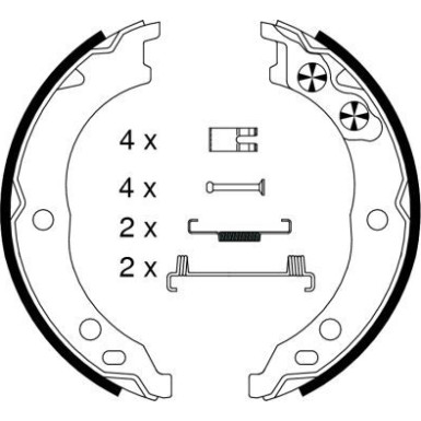 Handbremsbacken Peugeot Boxer | 91064800