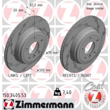 ZIMMERMANN Bremsscheibe | 150.3405.53