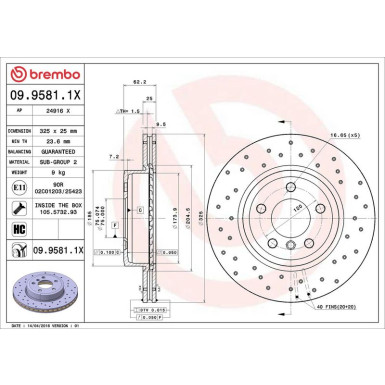 Bremsscheibe VA Xtra | BMW X3 04 | 09.9581.1X