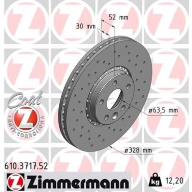 76 481 031 Sport Bremsscheibe VA Sport | VOLVO XC60 08 | 610.3717.52