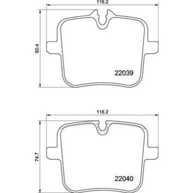 BREMBO Bremsklötze HA | BMW 5, 7, 8 15 | P 06 109