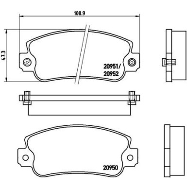 BREMBO Bremsklötze VA | FIAT Panda, Uno SEAT Ibiza 82-99 | P 23 013