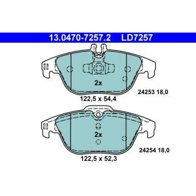 Bremsbelagsatz Db T. W204/S204/X204/A207/C207 07- Keramik | 13.0470-7257.2