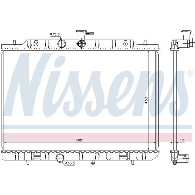 Wasserkühler PKW | NISSAN X-TRAIL 2.0i 07 | 68724