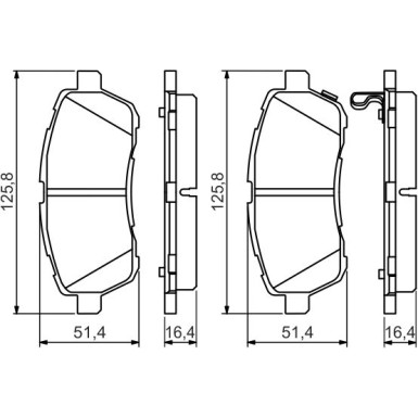 Bremsklötze | DAIHATSU | 0 986 494 574