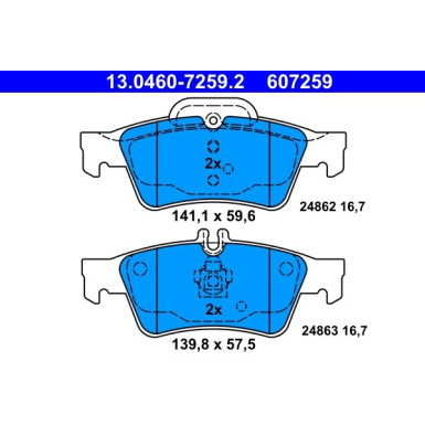 Bremsbelagsatz Db T. W211 02- S211 03 | 13.0460-7259.2