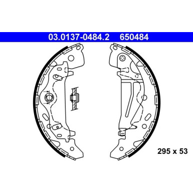 ATE Bremsbacken | 03.0137-0484.2