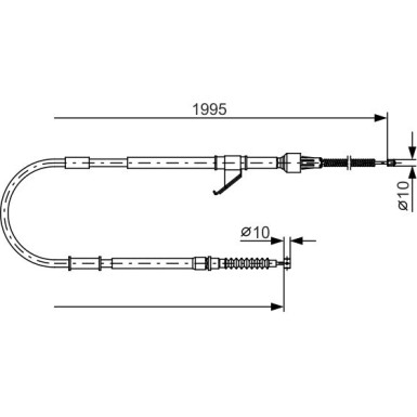 Handbremsseil re | MITSUBISHI L 200 | 1987482069