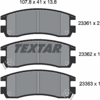 Bremsbelagsatz Opel T. Sintra 96 | 2336101