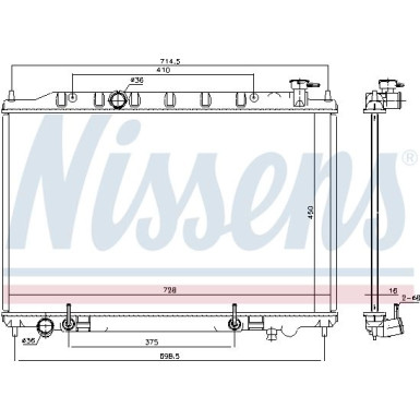 Wasserkühler PKW | Nissan Murano 04 | 68808