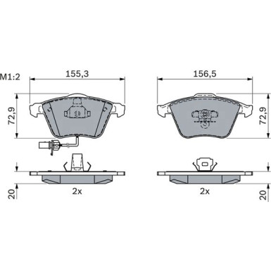 Bremsklötze | AUDI,SEAT | 0 986 494 104