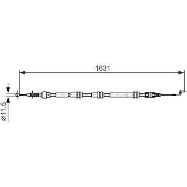 Handbremsseil | VW T5 09 | 1987482376