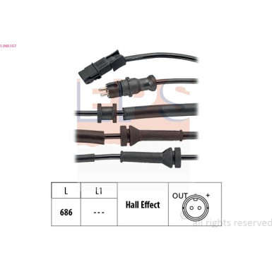 Sensor, Raddrehzahl | 1.960.157