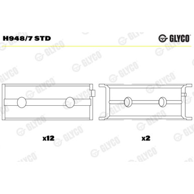 Kurbelwellenlager | H948/7 STD