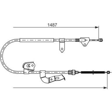 Handbremsseil li | PEUGEOT,TOYOTA,CITROEN | 1987477952