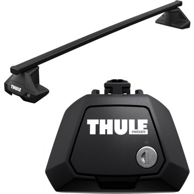 Thule Dachträgerset SquareBar Evo für ALFA ROMEO 156 Crosswagon 5-dr Estate 00-07 mit erhöhter Dachreling | ATSSETSQBEVO0180