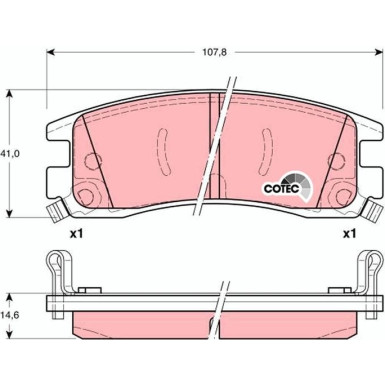 Bremsklötze HA | OPEL Sintra 96 | GDB1309