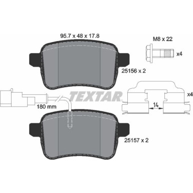 Bremsbelagsatz Alfa T. Giulietta 1.4/1.6-2.0 Jtdm 10 | 2515601