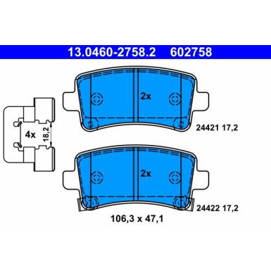 Bremsbelagsatz Opel T. Insignia 1.4-2.0 08 | 13.0460-2758.2