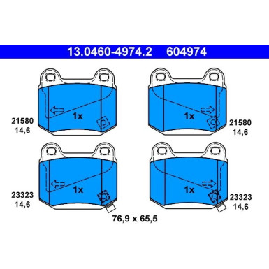 Bremsbelagsatz Nissan T. 350Z 3,5 02-09 | 13.0460-4974.2