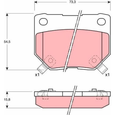 Bremsbelagsatz Nissan T. 300 Zx 3.0 90-95 | GDB1007