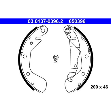 Bremsbackensatz | 03.0137-0396.2