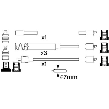 Zündleitungssatz | OPEL Vectra | 0 986 356 722