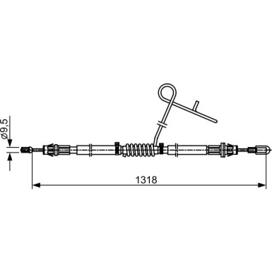 Handbremsseil re | FORD | 1987482559