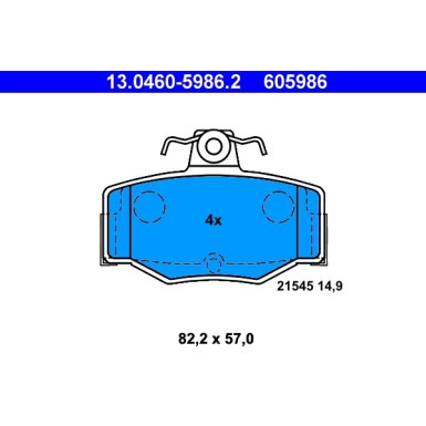 Bremsbelagsatz Nissan T. Almera/Primera 1,5-2,2 Dci 90-06 | 13.0460-5986.2