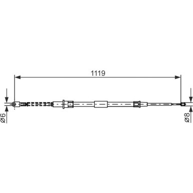 Handbremsseil re | BMW E38 94 | 1987477683