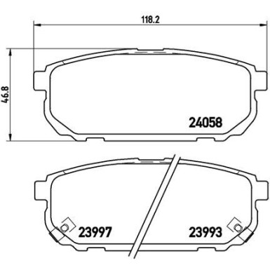 BREMBO Bremsklötze HA | KIA Sorento 02 | P 30 023