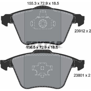 Bremsbelagsatz Volvo P. S40/V50 04-/Saab 9-3 Ko A 17 | 2391201