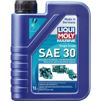 Liqui Moly Marine Single Grade SAE 30 1 l | 25065 | 1L Kanister Kunststoff