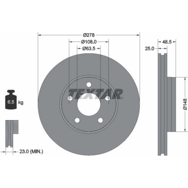 Bremsscheibe Ford P. Focus 11-/C-Max 10 | 92237703