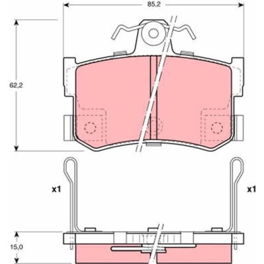 Bremsklötze HA | MG,ROVER MG TF,800 87 | GDB1169