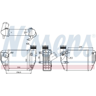 Ladeluftkühler PKW | AUDI A6 2.0TDI-TFSI 04 | 96544